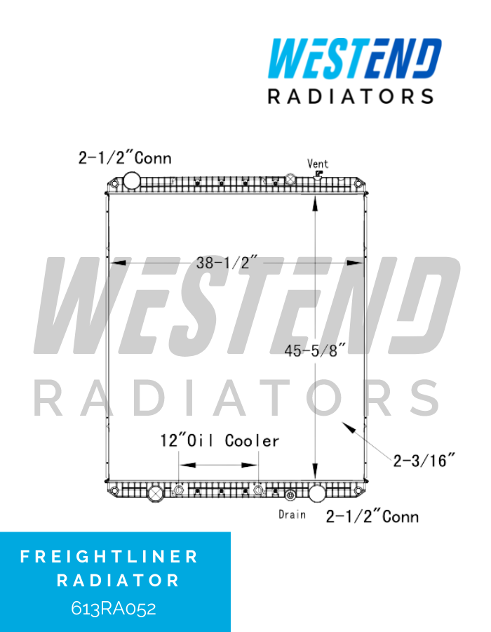 Freightliner Cascadia Radiator – 2006-2013 (12” Oil Cooler)