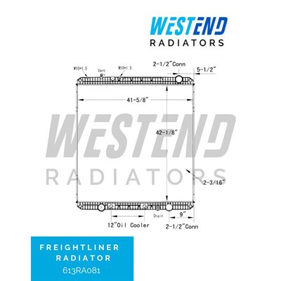 Freightliner Radiator – 2012-2013 Cascadia / Coronado (12” Oil Cooler)