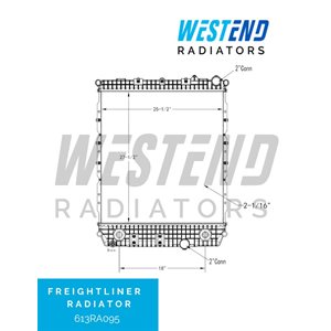 Freightliner Radiator – 2018-2022 - M2-106 (18” Oil Cooler) Low Horsepower