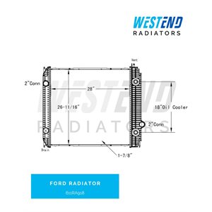 Ford Radiator – (18” Oil Cooler) 1995-2003 