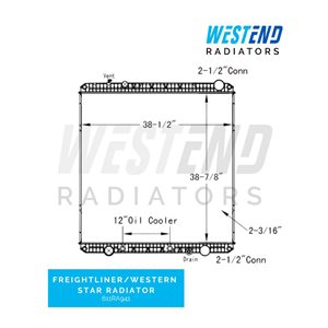 Freightliner / Western Star Radiator – 2008-2014 (12" Oil Cooler) various