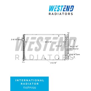 International Radiator – 2007-2014 WorkStar 7300, 7400, 7500 Series (20-11 / 16" Oil Cooler)