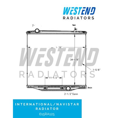 International / Navistar Radiator -2017-2022 (11-½" Oil Cooler) Various