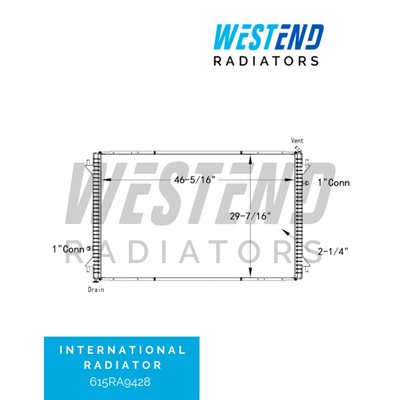 International Low Temperature Radiator -2008-2011 WorkStar 7600 Series