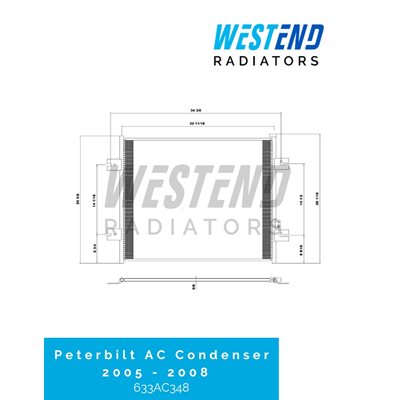 Peterbilt A / C Condenser 2005 - 2008