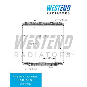 Freightliner Radiator – 2017-2020 – Cascadia (12” Oil Cooler)